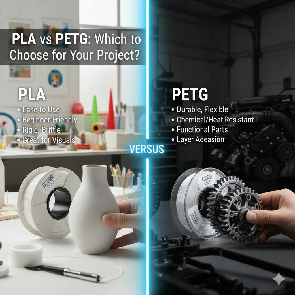PLA vs PETG Choosing the Optimal Filament for Your Project
