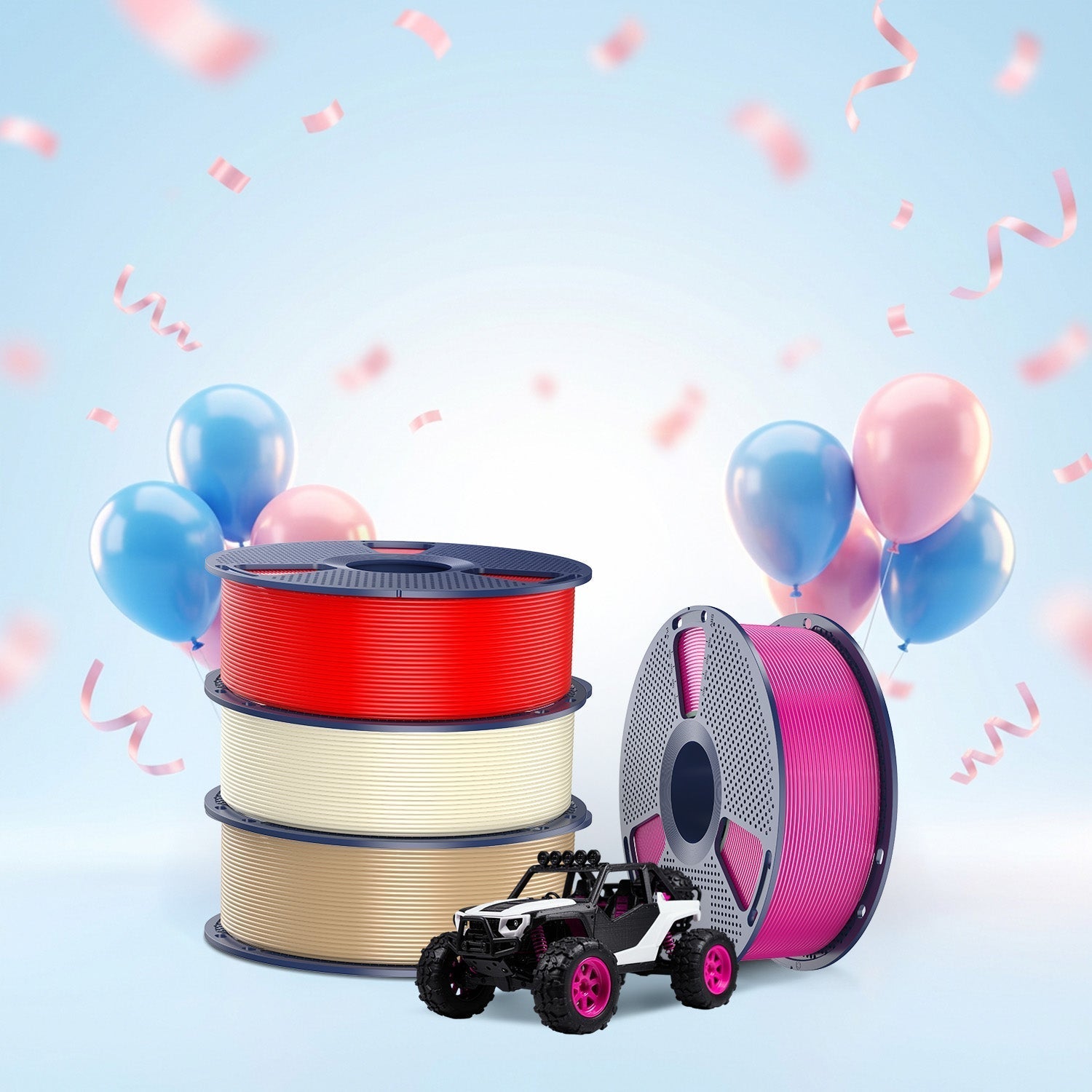 PLA+(PLA Plus) 3D Printer Filament 1KG Spool, Mix & Match Over 6 Rolls Bulk Order Main image