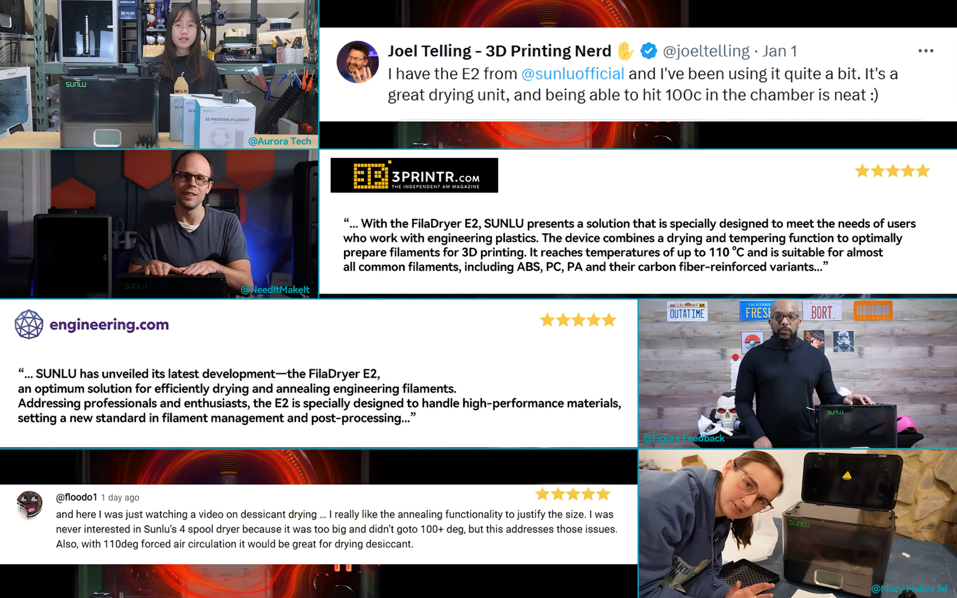 FilaDryer E2, Up to 110℃, Professional Drying and Annealing, Born for Engineering 3D Printing Filaments