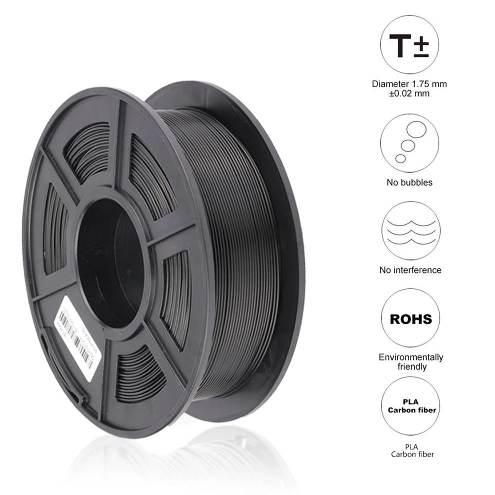 [MOQ: 3KG] PLA Carbon Fiber 3D Printer Filament 1KG, filled with 15% Carbon Fiber