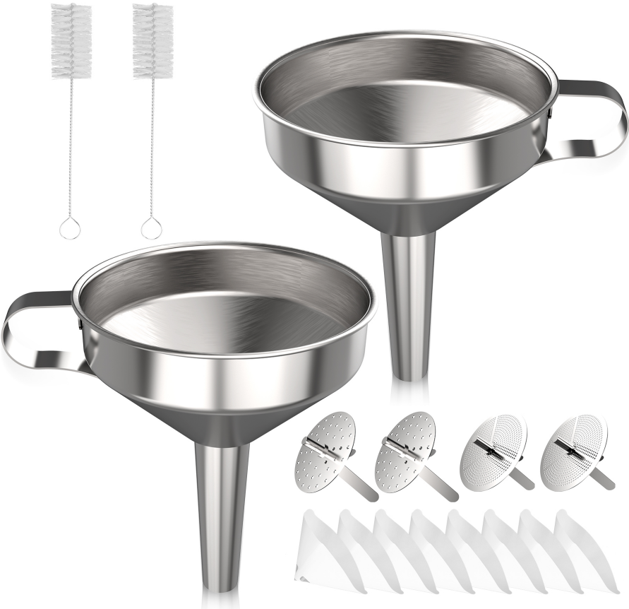 304 Stainless Steel Funnel Set, for Photosensitive Resin Loading and Unloading Secondary image
