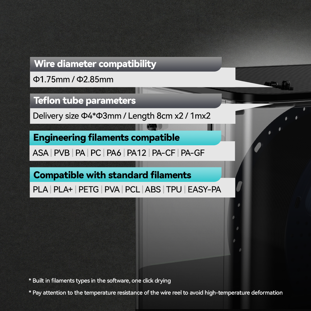 FilaDryer E2, Up to 110℃, Professional Drying and Annealing, Born for Engineering 3D Printing Filaments
